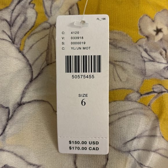 Anthropologie size 6 NWT Yellow floral ruffled skirt - Picture 3 of 5